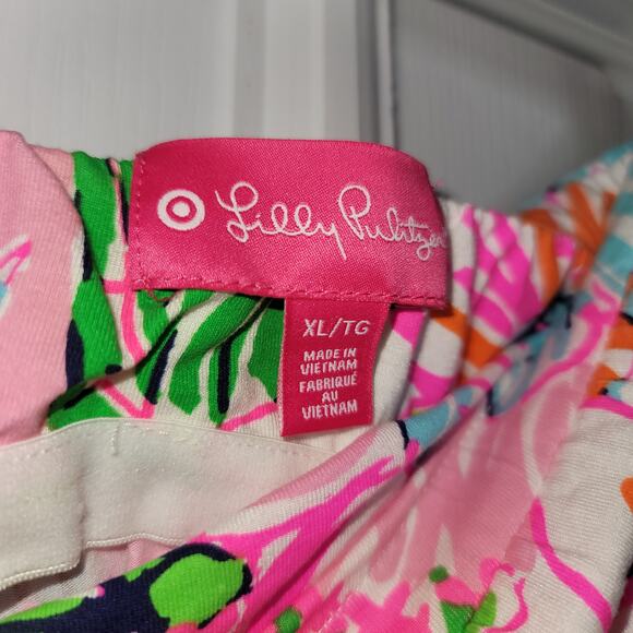 Lilly Pulitzer for Target Long Maxi Dress Strapless Elastic Waist Nosey Posey XL - Picture 2 of 6